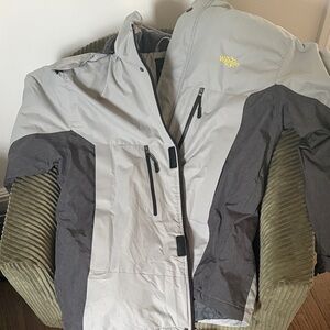 Wantdo Men's Grey and Dark Grey Ski Jacket